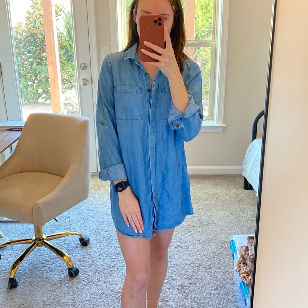 Chambray Shirt Dress